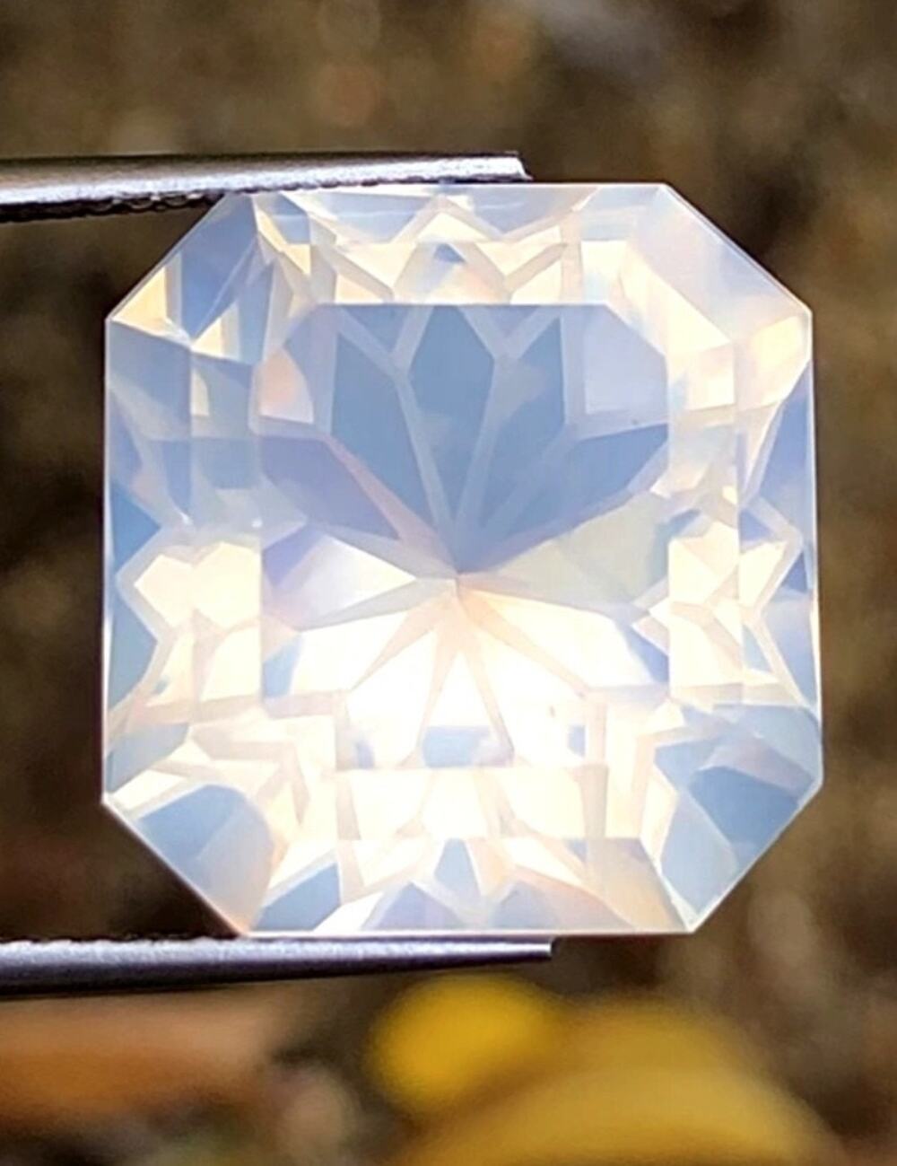 Extraordinary 15 Carat Asscher Flower Cut  Moonstone!!